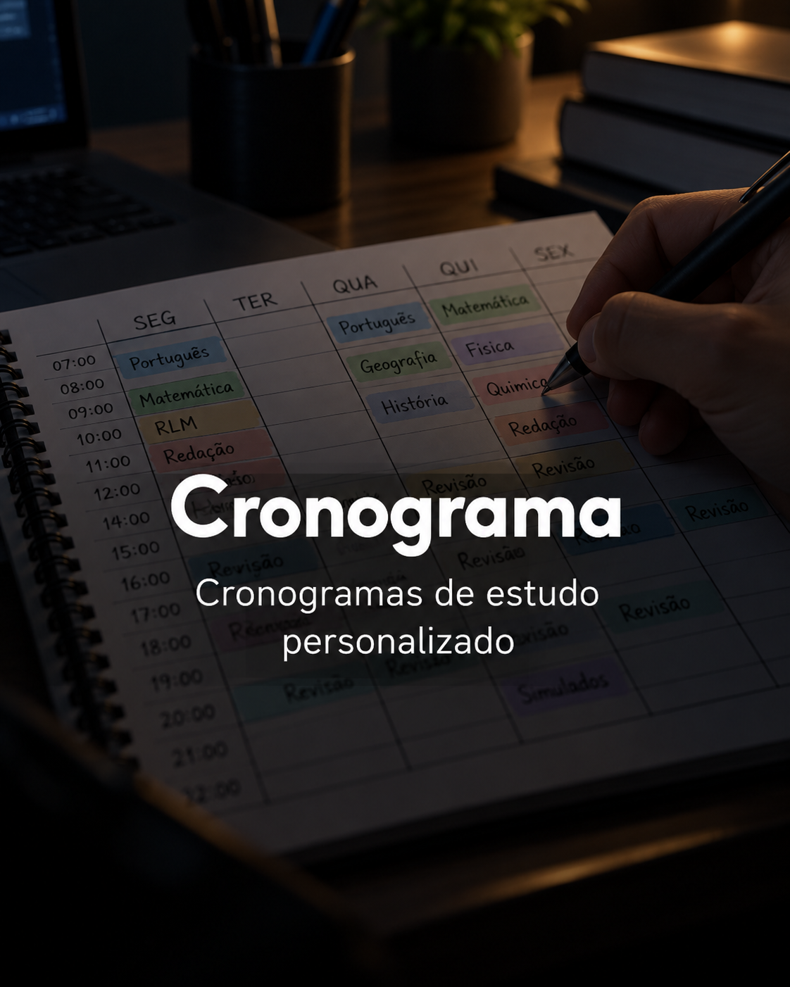 Cronogramas de estudo personalizado