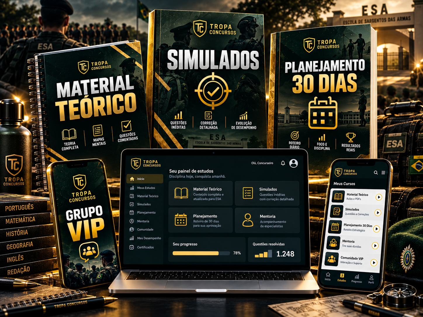 Materiais digitais da Operação ESA