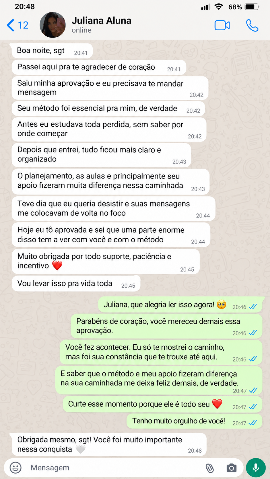 Juliana — aprovação