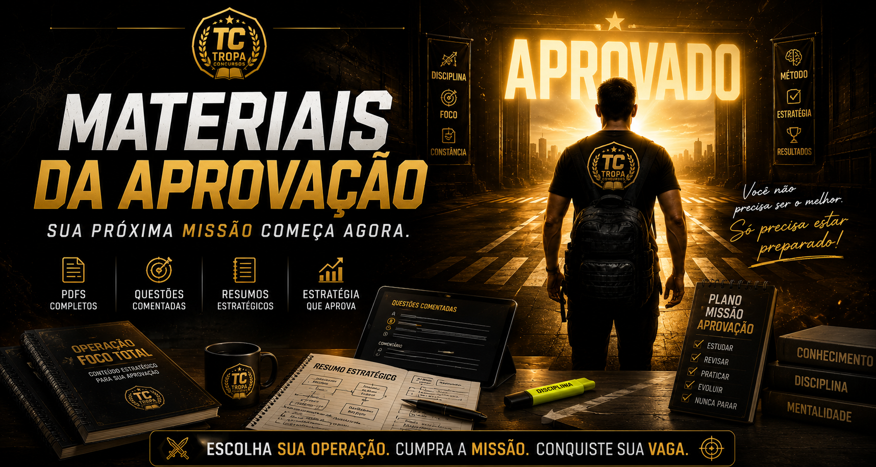 Materiais da Aprovação — sua próxima missão começa agora