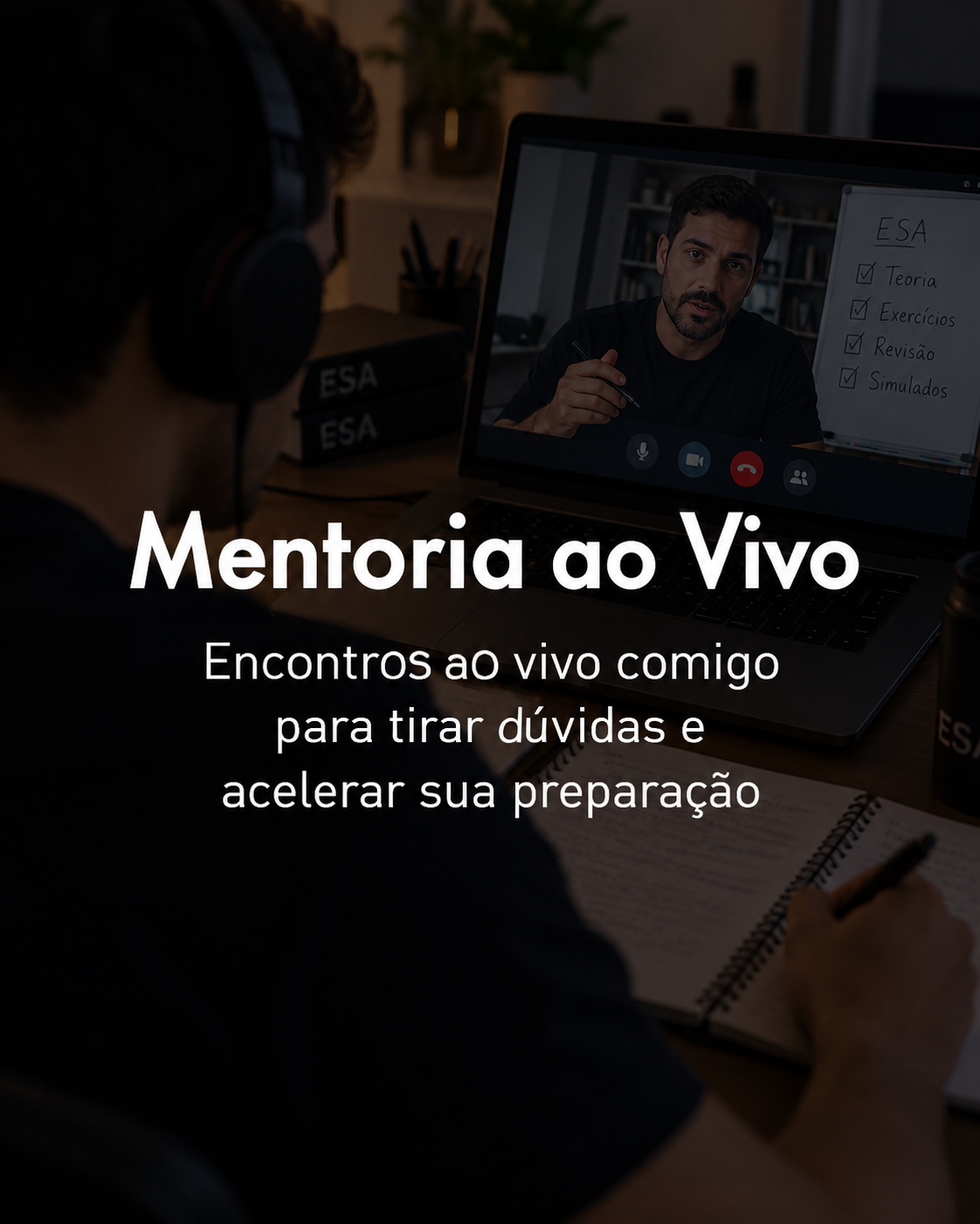 Mentoria ao vivo para tirar dúvidas